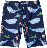 UV Badehose mit Wal-Muster, blau, Gr. 122/128, 1 St PUSBLU