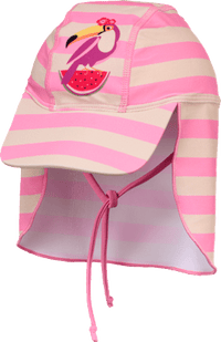 UV Bademütze mit Nackenschutz & Tukan-Motiv, rosa, Gr. 50/51, 1 St