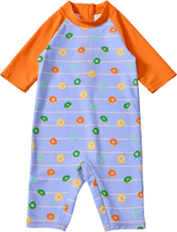 UV Badeoverall mit Donut-Muster, lila & orange, Gr. 86/92, 1 St