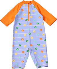UV Badeoverall mit Donut-Muster, lila & orange, Gr. 86/92, 1 St