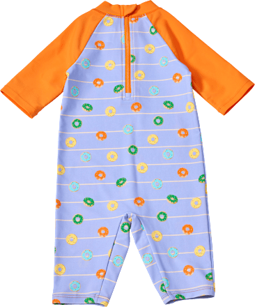 UV Badeoverall mit Donut-Muster, lila & orange, Gr. 98/104, 1 St