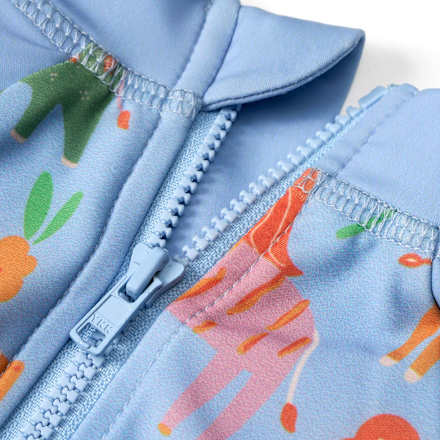 PUSBLU UV Badeoverall mit Safari-Muster, blau, Gr. 98/104, 1 St