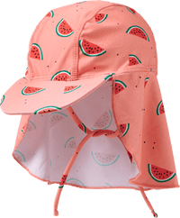 UV Mütze mit Nackenschutz & Melonen-Muster, rosa, Gr. 50/51, 1 St PUSBLU
