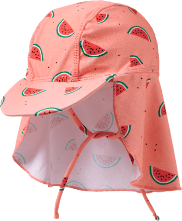 UV Mütze mit Nackenschutz & Melonen-Muster, rosa, Gr. 50/51, 1 St PUSBLU