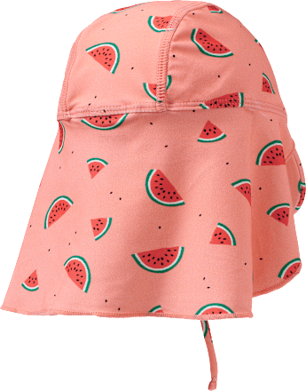 UV Mütze mit Nackenschutz & Melonen-Muster, rosa, Gr. 50/51, 1 St PUSBLU