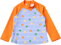 UV Shirt mit Donut-Muster, orange & lila, Gr. 122/128, 1 St
