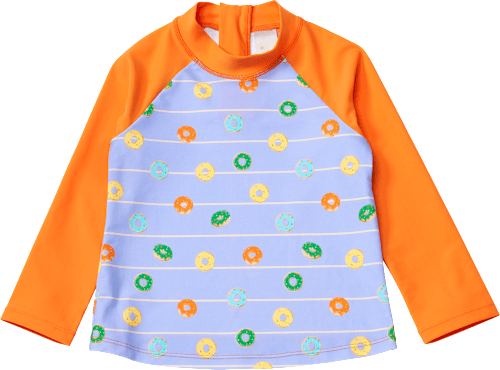 UV Shirt mit Donut-Muster, orange & lila, Gr. 122/128, 1 St