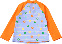 UV Shirt mit Donut-Muster, orange & lila, Gr. 122/128, 1 St