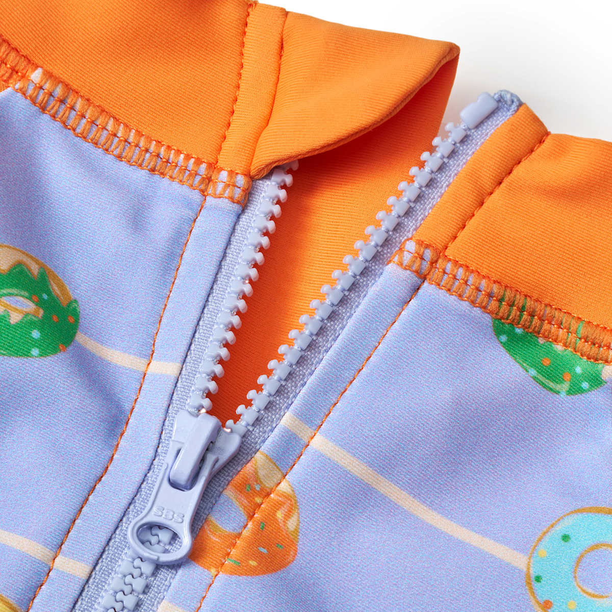 PUSBLU UV Shirt mit Donut-Muster, orange & lila, Gr. 134/140, 1 St