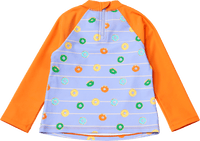 PUSBLU UV Shirt mit Donut-Muster, orange & lila, Gr. 134/140, 1 St