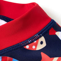UV Shirt mit Fisch-Muster, blau & rot, Gr. 122/128, 1 St PUSBLU