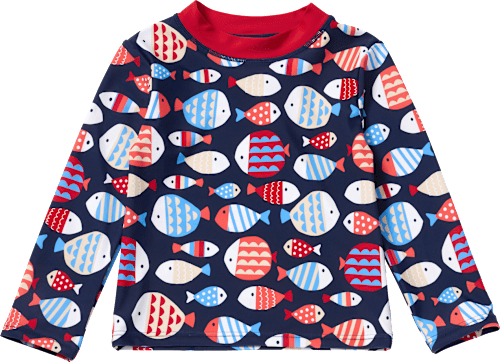 UV Shirt mit Fisch-Muster, blau & rot, Gr. 122/128, 1 St PUSBLU