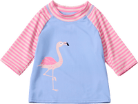 UV Shirt mit Flamingo-Motiv, lila & rosa, Gr. 122/128, 1 St