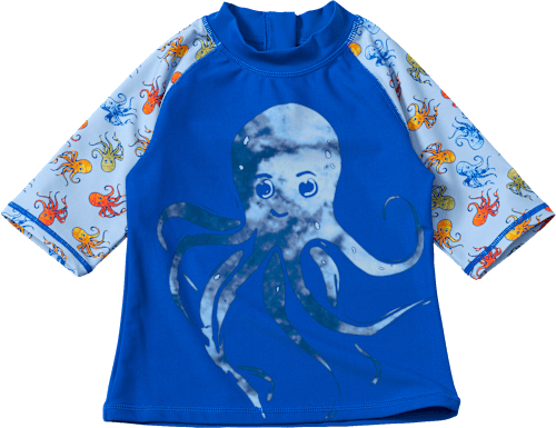 UV Shirt mit Oktopus-Motiv, blau, Gr. 98/104, 1 St
