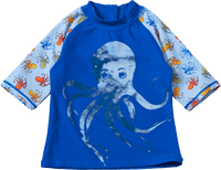 UV Shirt mit Oktopus-Motiv, blau, Gr. 98/104, 1 St
