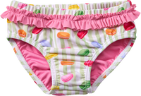 PUSBLU Windelbadehose mit Macaron-Muster, grün & rosa, Gr. 86/92, 1 St