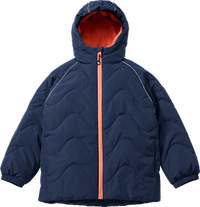 Winterjacke mit Raglanärmeln, blau & orange, Gr. 110/116, 1 St