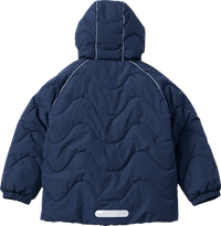 Winterjacke mit Raglanärmeln, blau & orange, Gr. 110/116, 1 St