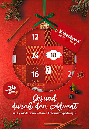 Adventskalender 2025 - gesund durch den Advent, 3 l Rabenhorst