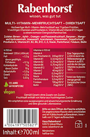 Direct sap, Vitaminliebe, geel, 700 ml