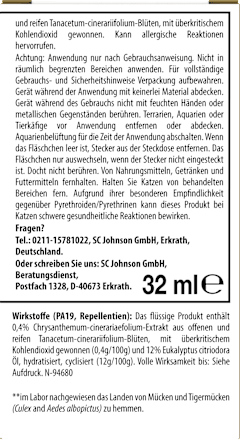 Mückenstecker 45 Nächte Nachfüllpack, 32 ml