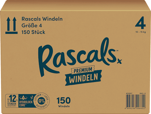 Windeln Premium Gr. 4 (10-15 kg), Monatsbox, 150 St