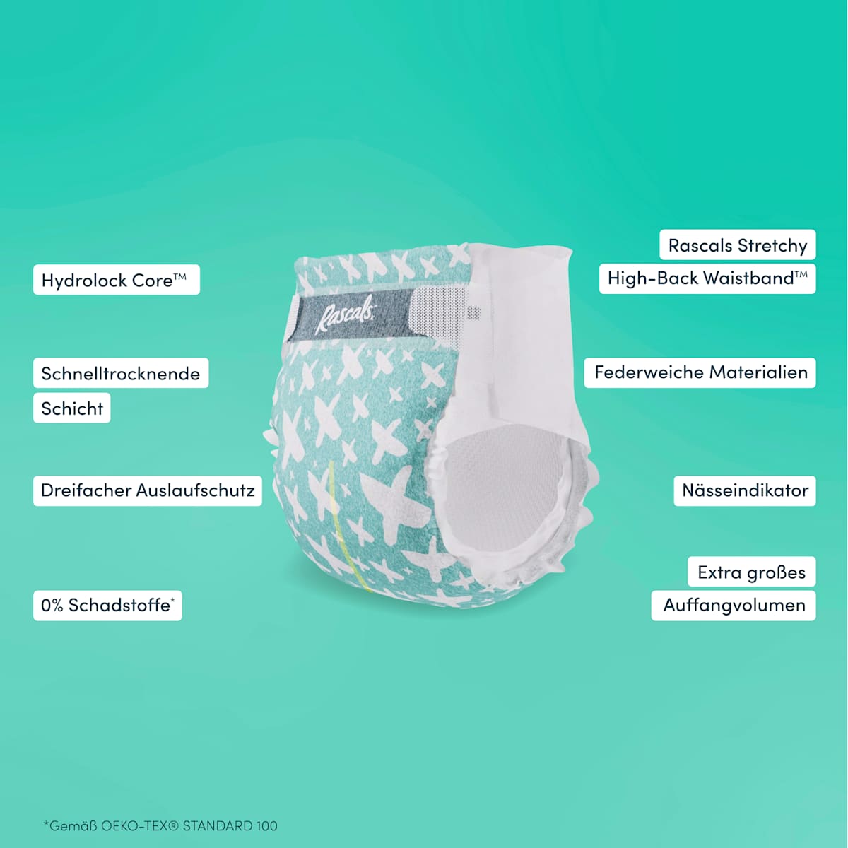 Rascals Windeln Premium Gr. 8 (19+ kg), 18 St