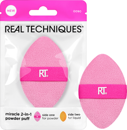 Make-up Schwamm 2in1 Powder Puff, 1 St REAL TECHNIQUES
