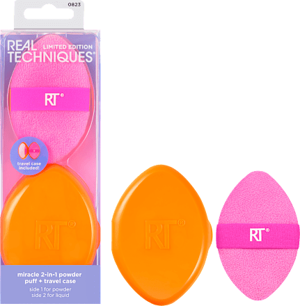Miracle 2in11 Powder Puff + Case Set 2tlg, 1 St REAL TECHNIQUES