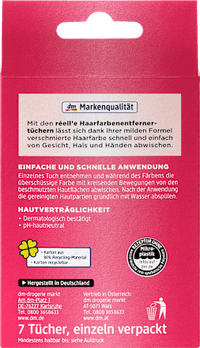 Haarverfverwijderaar doekjes, 7 stuks