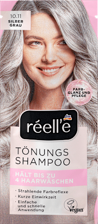 Tönungsshampoo 10.11 Silbergrau, 14 ml réell‘e
