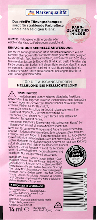 Tönungsshampoo  8.1 Platinblond, 14 ml réell‘e