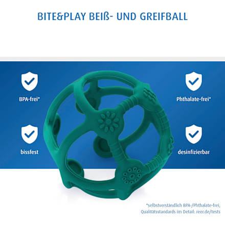 Beiß- und Greifball Bite & Play petrol, 1 St