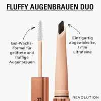Augenbrauenstift Fluffy Brow Filter Duo Dark Brown, 1 ml REVOLUTION