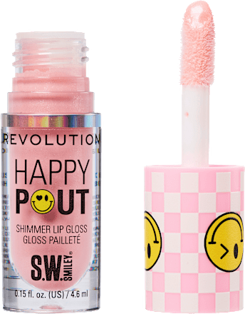Lipgloss Happy Pout Shimmer, Smiley World Pink Bliss, 4,6 ml