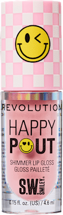Lipgloss Happy Pout Shimmer, Smiley World Pink Bliss, 4,6 ml