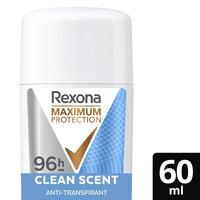 Rexona Antitranspirant Deocreme Maximum Protection Clean Scent, 60 ml