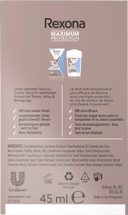 Antitranspirant Deocreme Maximum Protection Clean Scent, 45 ml