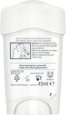 Antitranspirant deodorantcrème Maximum Protection Confidence, 45 ml