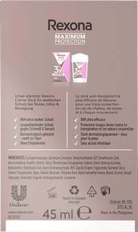 Antitranspirant deodorantcrème Maximum Protection Confidence, 45 ml