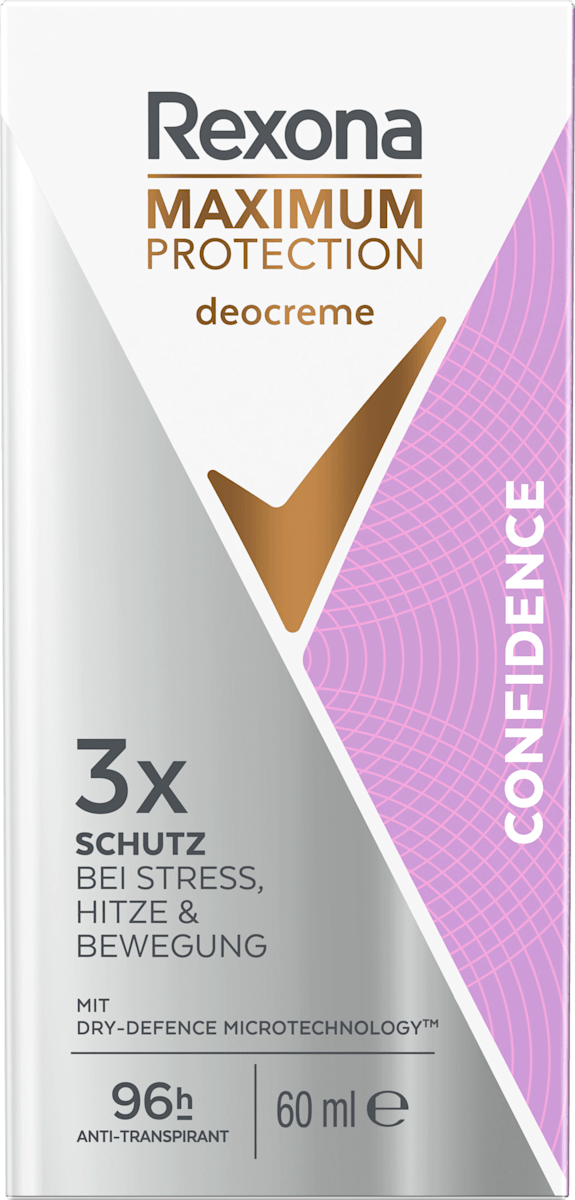 Rexona Antitranspirant Deocreme Maximum Protection Confidence, 60 ml