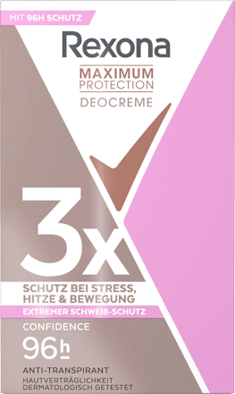 Antitranspirant Deocreme Maximum Protection Confidence, 45 ml