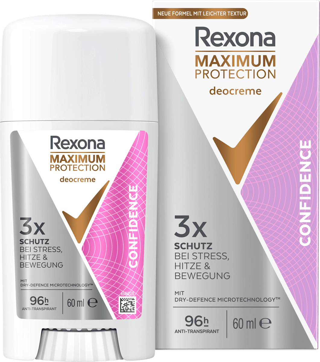 Rexona Antitranspirant Deocreme Maximum Protection Confidence, 60 ml