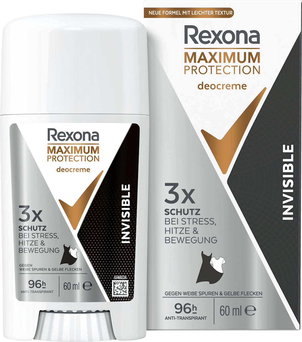 Rexona Antitranspirant Deocreme Maximum Protection Invisible, 60 ml