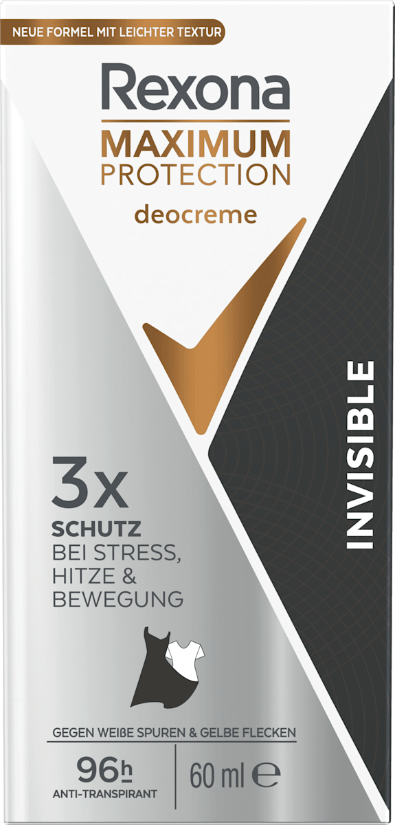 Rexona Antitranspirant Deocreme Maximum Protection Invisible, 60 ml