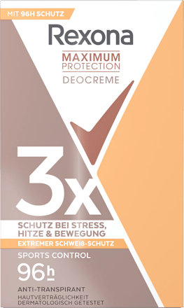 Antitranspirant deodorant crème Maximum Protection Sports Control, 45 ml