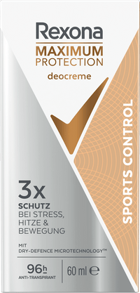 Rexona Antitranspirant Deocreme Maximum Protection Sports Control, 60 ml