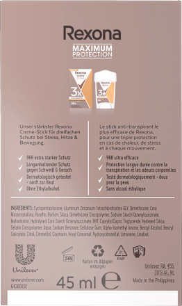 Antitranspirant deodorant crème Maximum Protection Sports Control, 45 ml