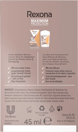 Antitranspirant deodorant crème Maximum Protection Sports Control, 45 ml