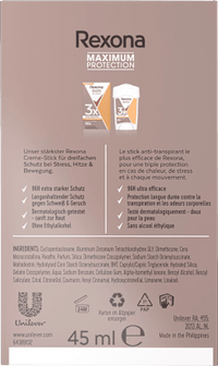 Antitranspirant deodorant crème Maximum Protection Sports Control, 45 ml